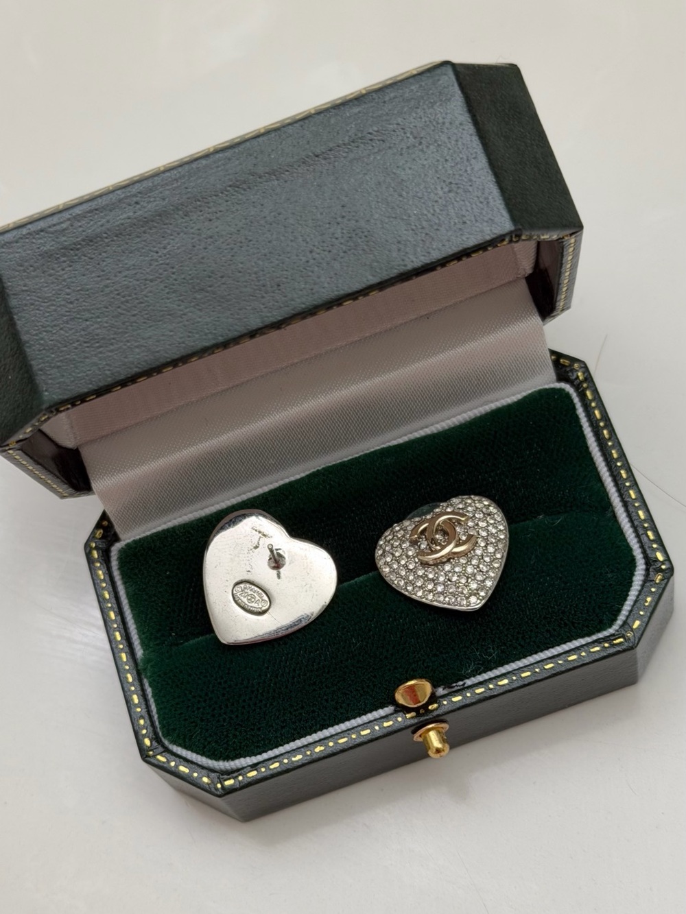 CHANEL Heart Diamond Earrings